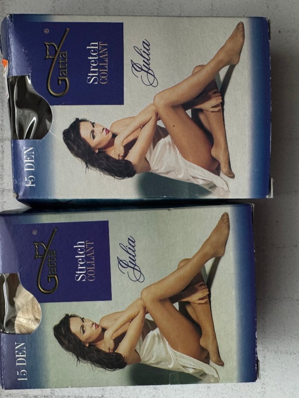 2 X Gatta 15den Classic Women STREATCH COLLANT Tights -PANNA , TOPINO SIZE 2/S